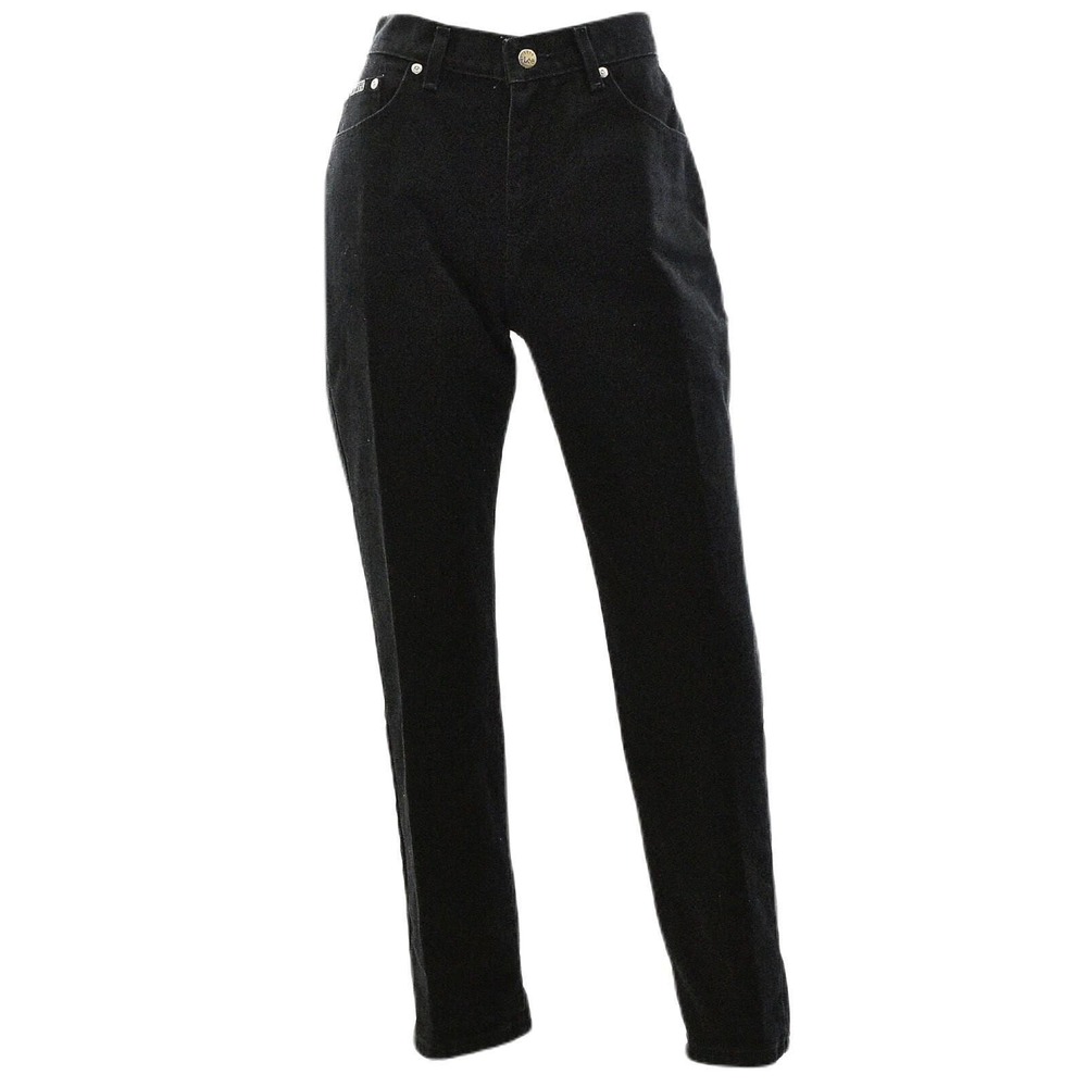90s Vintage Lee High Waist Ankle Jeans Womens 4 Black Straight Leg Denim USA
